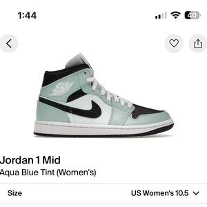 Jordan 1 Mid Aqua Blue Tint Women's Shoes
